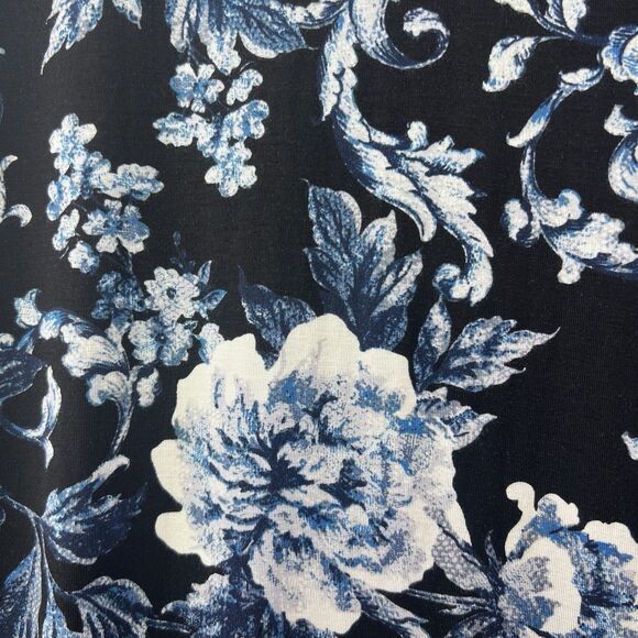 NWT Soma Cool Nights Notch Collar Boudoir Floral Black Top Sz XL Long Sleeve - Picture 14 of 14